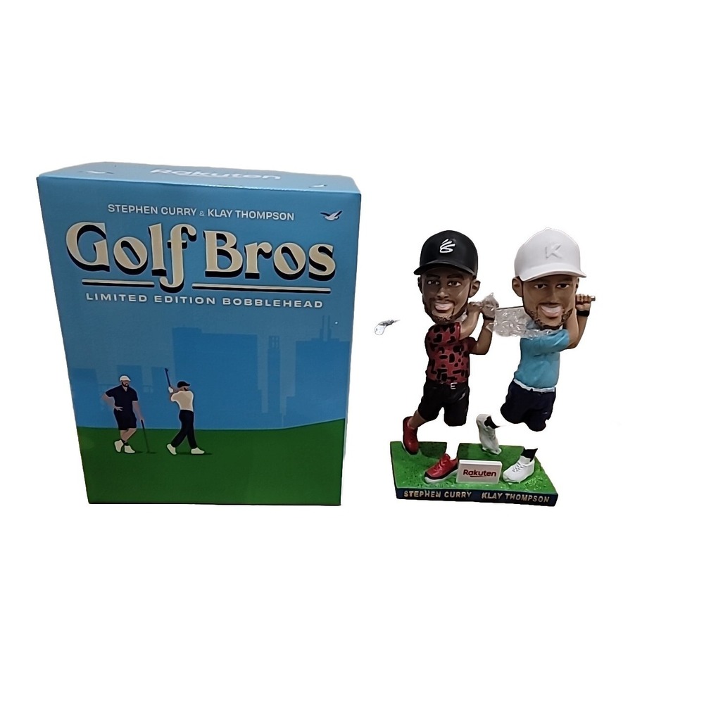 Stephen Curry Klay Thompson GOLF BROS Bobblehead 2024‎ Golden State Warriors SGA